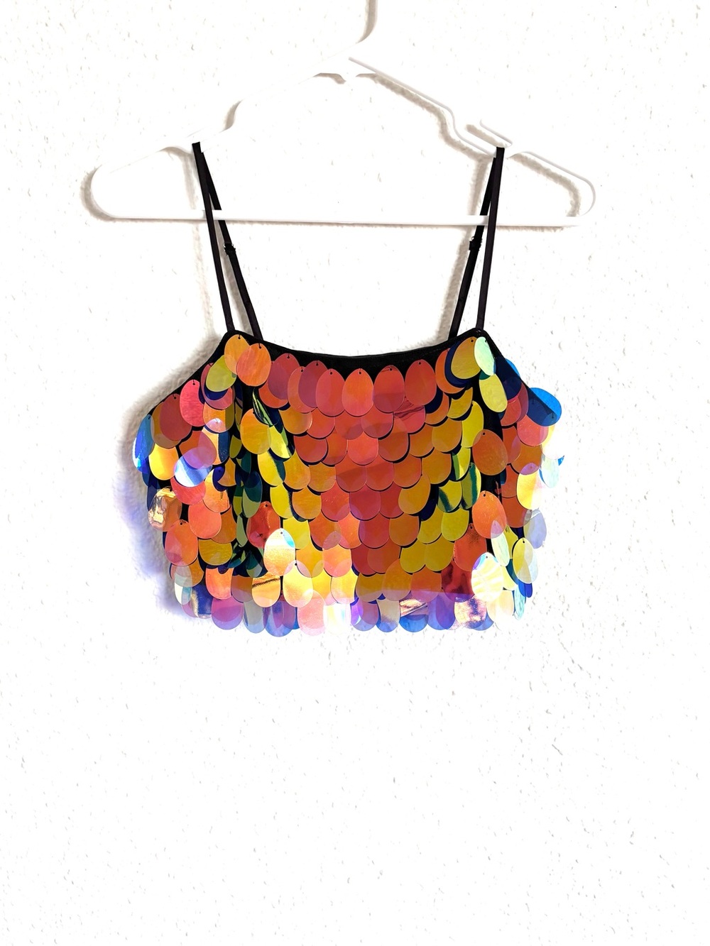 ✨ F21 sequin festival crop top S